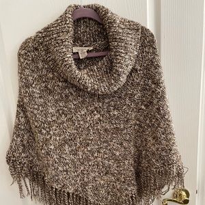 Tan cozy poncho